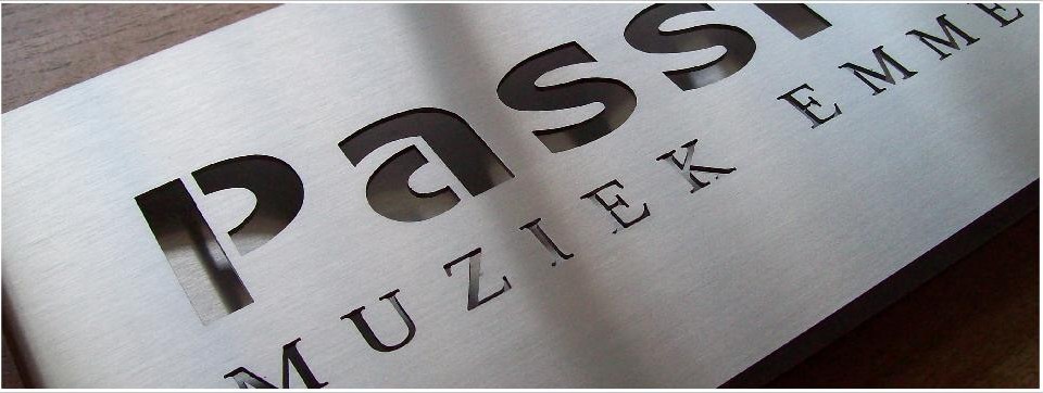 RVS bedrijfsnaambord